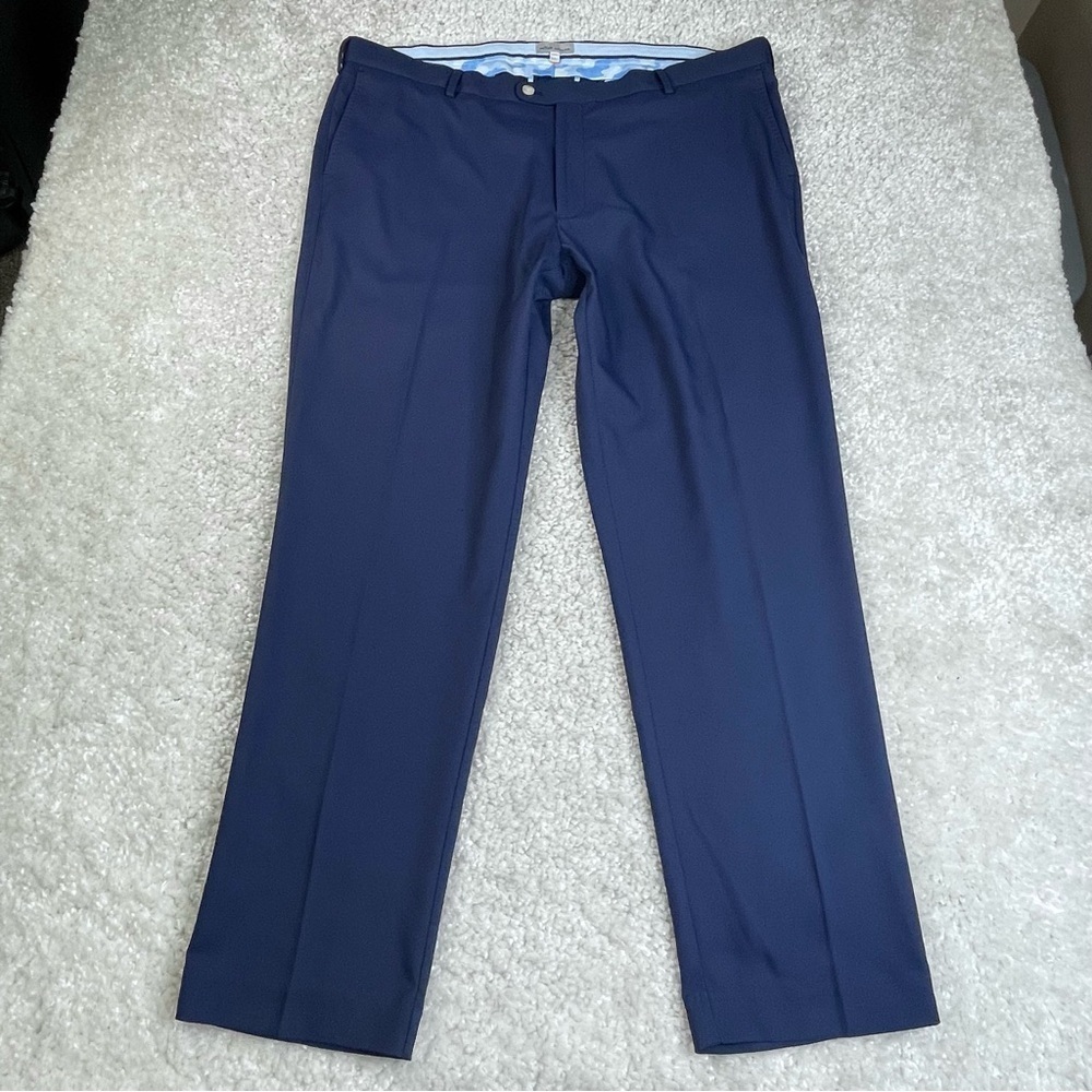 Peter Millar Men’s Performance Trouser Pants navy Blue office golf 42/32